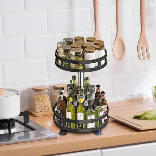 360° Rotatable Metal Storage Organizer
