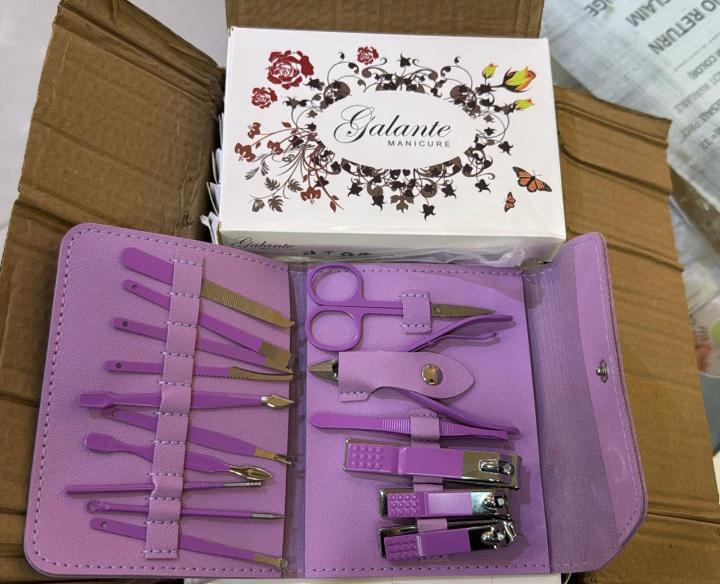 Manicure Pedicure Grooming Kit - Professional 16pcs Manicure Set - Stainless Steel Nail Clipper Set -  Stainless Steel set,