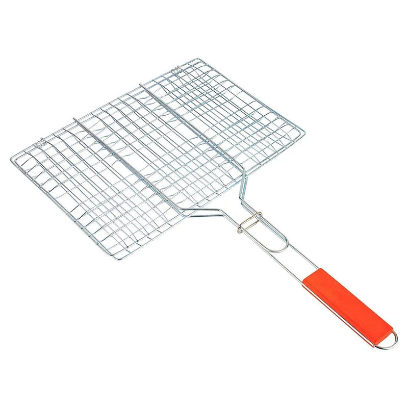 Complete BBQ Accessories 1 Piece Portable Grill 1 Piece Oil Spray Bottle 1 Piece Oil Bottle with Brush 1 Piece BBQ Clip Folder Grill (Pack of 6) Barbecue Skewers Stainless Steel Sticks