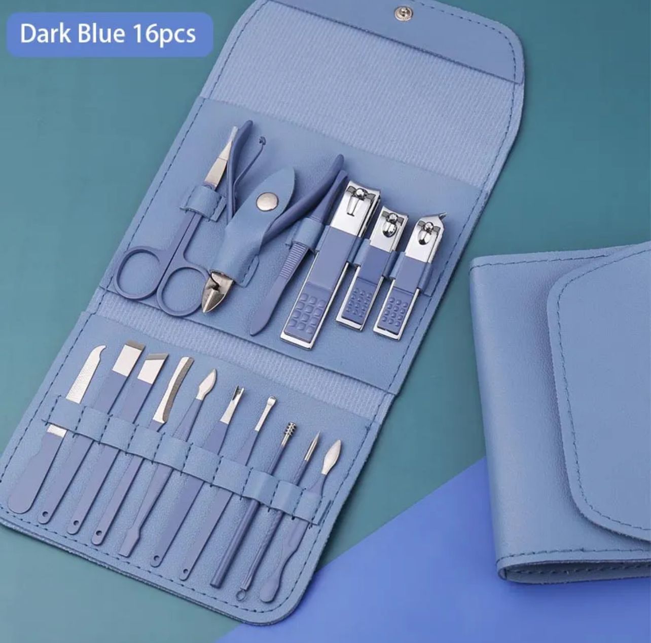 Manicure Pedicure Grooming Kit - Professional 16pcs Manicure Set - Stainless Steel Nail Clipper Set -  Stainless Steel set,