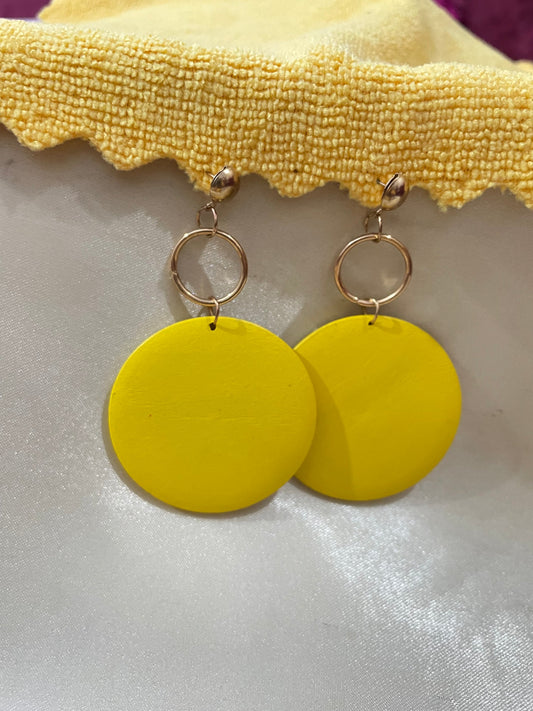 Classical Bohemian circle yellow earrring