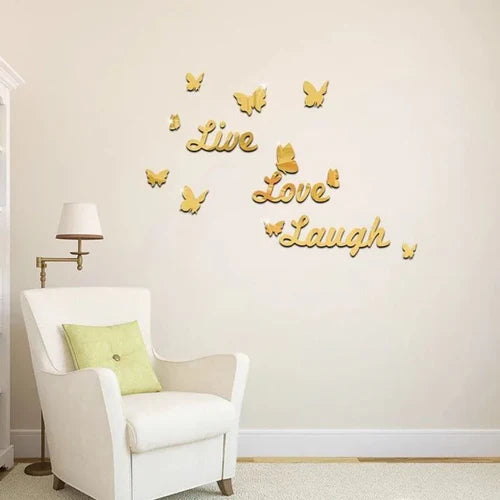 3D Acrylic Decor Mirror Wall Sticker for Dining Room Wall Decor  for Dining Room Wall Decor