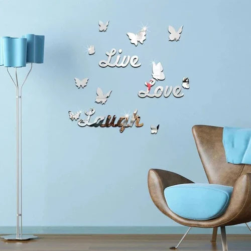 3D Acrylic Decor Mirror Wall Sticker for Dining Room Wall Decor  for Dining Room Wall Decor