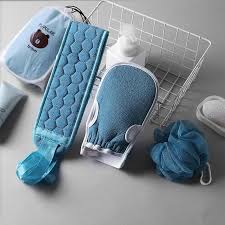 3 Pieces Bath Shower Sponge Set for Cleaning Body, Bath Back Scrubber, Exfoliating Gloves, Honeycomb Sponge.
