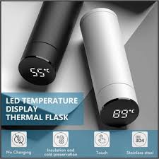 500ML LED Temperature Display Bottle, Stainless Steel Intellective Thermos with Double Bottom, Smart Vacuum Insulated Water Bottle, Digital Water Bottle - Temperature Display Vacuum Insulated, Thermos Flask Made of Premium Stainless Steel