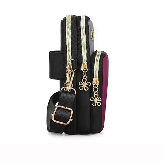 Women Sling Shoulder Bag Multi-pocket Design Crossbody Bag Ladies Multifunction Nylon Phone Purse Causal Travel Small Handbags