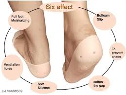 Anti Crack Full Length Silicone Foot Protector Moisturizing Socks for Foot-Care and Heel Cracks, heel pain.