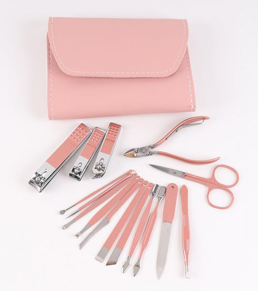 Manicure Pedicure Grooming Kit - Professional 16pcs Manicure Set - Stainless Steel Nail Clipper Set -  Stainless Steel set,