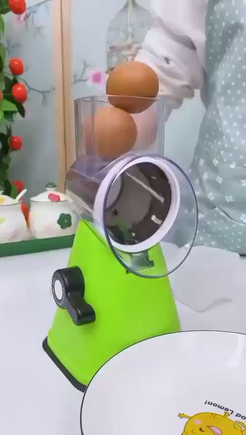 Table Top Drum Cutter, Manual Vegetable Cutter Slicer Round ,Grater, 3 in1 Slicer, Table top Drum Grater