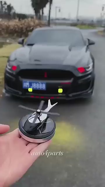 Solar Car Fragrance , Car Aroma Diffuser Air Freshener Perfume Solar Powered Car Dashboard Helicopter With Refill